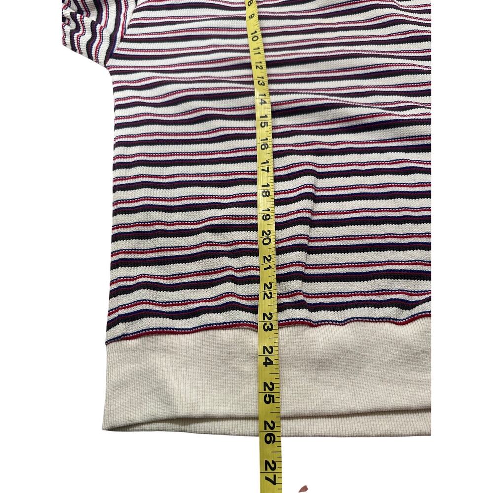 Lioness Striped Polo Sweater Long Sleeve Knit Contrast Collar Model-Off-Duty S - Picture 7 of 8